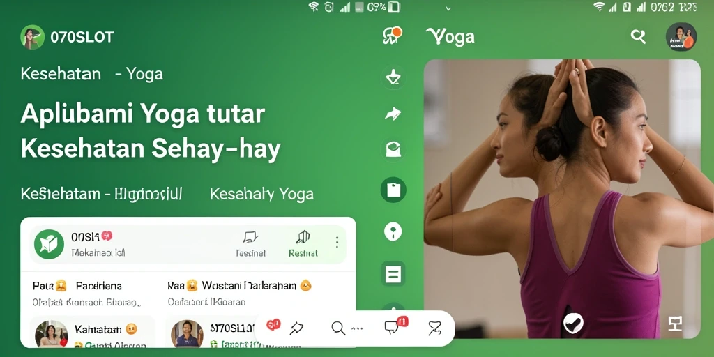 Antarmuka intuitif dari aplikasi Yoga 070SLOT yang menarik.