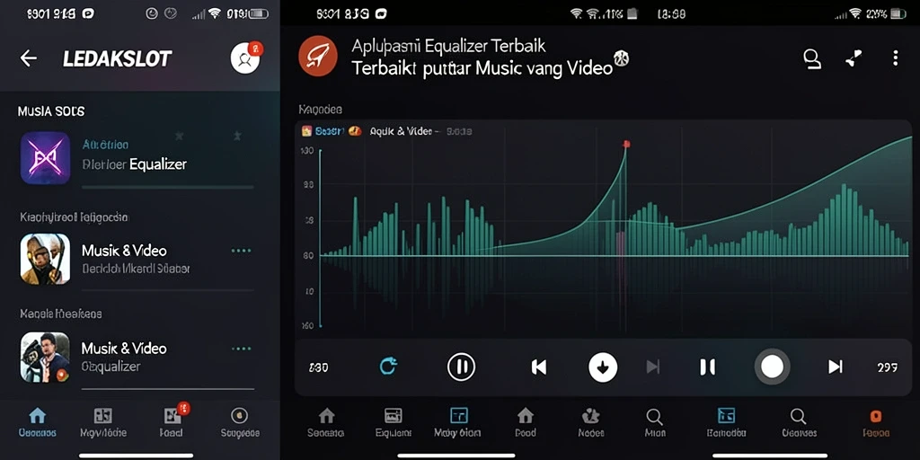 Antarmuka LEDAKSLOT yang modern untuk pengaturan Equalizer.