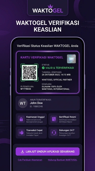 Tampilan kanal resmi waktogel